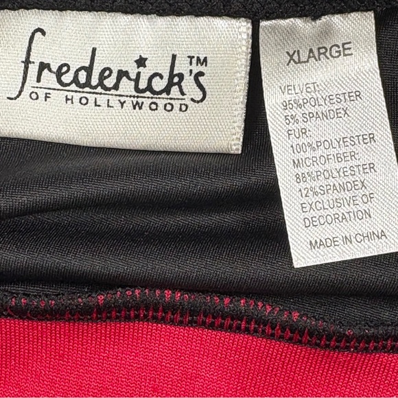 NWT Frederick's Red Velvet Naughty Mrs. Claus Santa Babydoll Dress | Size XL - Picture 7 of 7